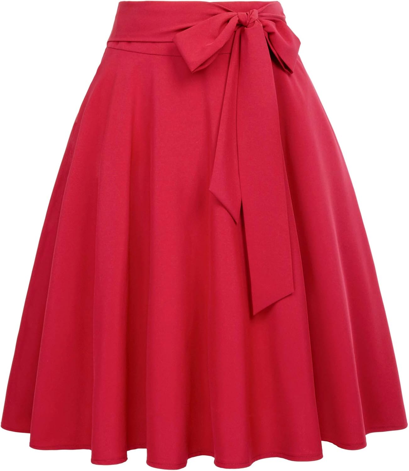 Women's High Waist A-Line Pockets Skirt Skater Flared Midi Skirt  Skirt