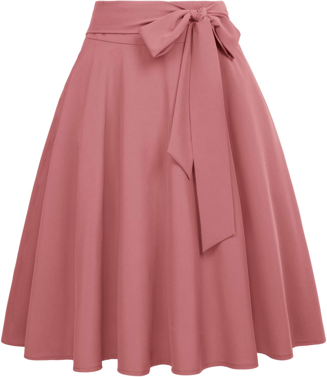 Women's High Waist A-Line Pockets Skirt Skater Flared Midi Skirt  Skirt