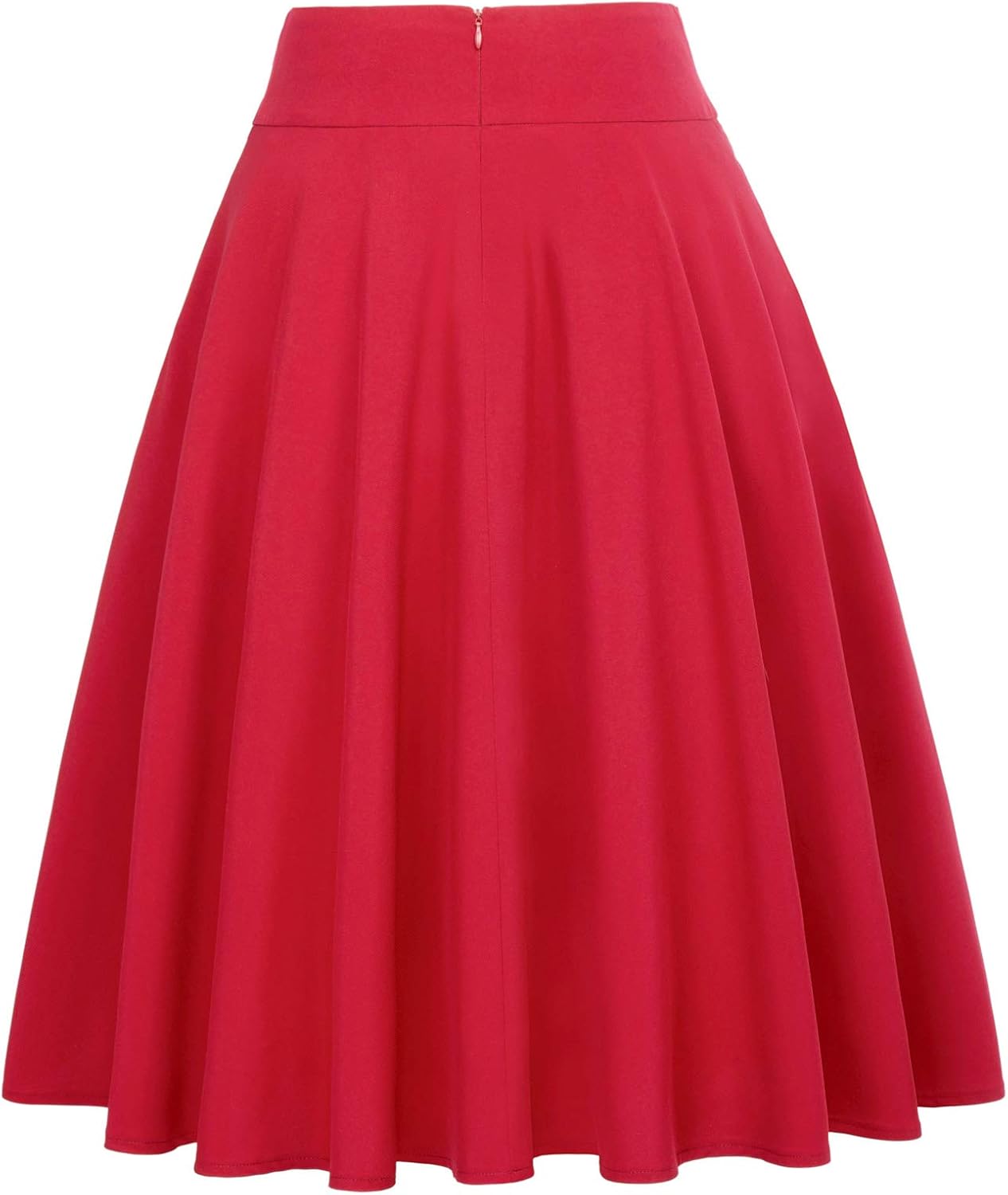 Women's High Waist A-Line Pockets Skirt Skater Flared Midi Skirt  Skirt