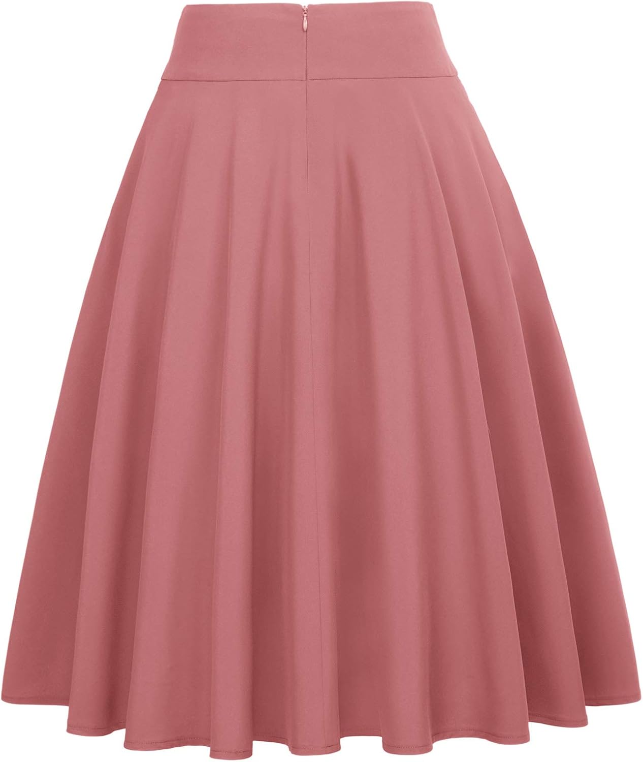 Women's High Waist A-Line Pockets Skirt Skater Flared Midi Skirt  Skirt