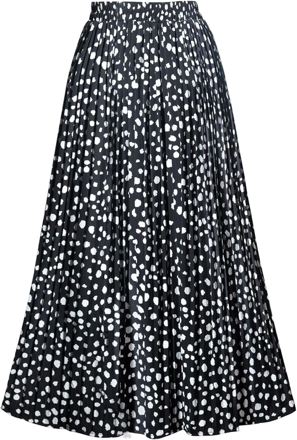 Women's Skirt Leopard Print Midi Long Shirring Skirts High Waisted A Line Skirts